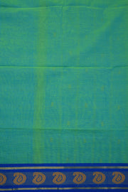 Blue Handloom Chettinad Cotton Saree Without Blouse 10075185