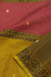 Yellow Handloom Chettinad Cotton Saree Without Blouse 10075188