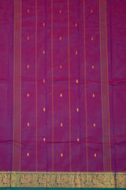 Magenta Handloom Chettinad Cotton Saree Without Blouse 10075196