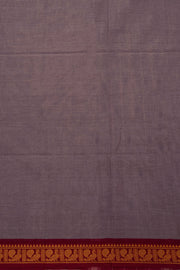 Brown Handloom Chettinad Cotton Saree Without Blouse 10075199