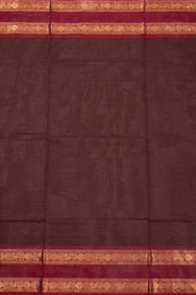 Brown Handloom Chettinad Cotton Saree 10075881
