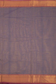 Purple Handloom Chettinad Cotton Saree With Zari Border 10075885
