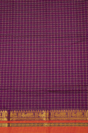 Purple Thousand Buttas Chettinad Cotton Saree 10075974