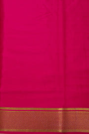 Yellow Mysore Crepe Silk Saree With Pink Border 10043564 