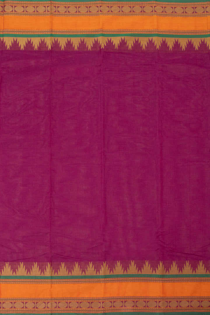 Violet Handloom Kanchi Cotton Saree - Avishya