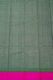 Green Kanchi Cotton Sarees with Silk Border 10074945