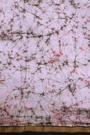 Cream Batik Hand Painted Silk Cotton Saree 10073724