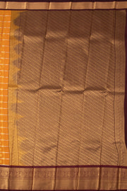 Yellow Kanjivaram Vegan Silk Saree 10076040