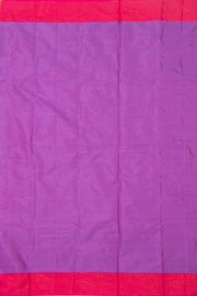 Purple Art Silk Kanjivaram Saree With Checks Design 10076315