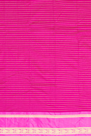Pink Art Silk Kanjivaram Saree With Stripes Design 10076328