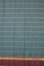 Green Art Silk Kanjivaram Saree With Stripes Design 10076331