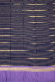Blue Art Silk Kanjivaram Saree With Stripes Design 10076332