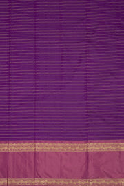 Purple Art Silk Kanjivaram Saree With Stripes Design 10076339