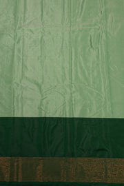 Green Art Silk Kanjivaram Saree With Stripes Design 10076349