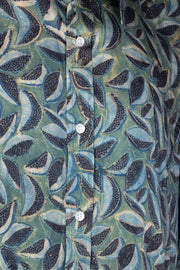 Green Full Sleeve Jahota Print Modal Silk Mens Shirt 10074376