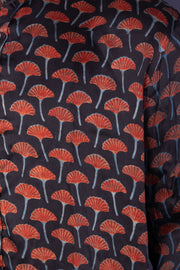 Black Full Sleeve Jahota Print Modal Silk Mens Shirt 10074384