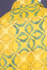 Yellow Full Sleeve Ajrakh Printed Cotton Mens Shirt 10076864