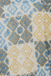 Cream Full Sleeve Ajrakh Printed Cotton Mens Shirt 10072719