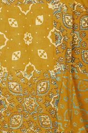 Yellow Half Sleeve Ajrakh Printed Cotton Mens Shirt 10073056