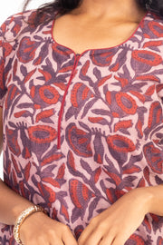 Maroon Vanaspathi Printed Cotton Kurta 10072404