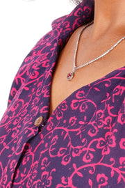 Seance Purple Kutchi Hand Block Printed Cotton Kurti 10071544