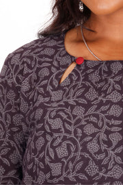 Dark Grey Bagh Printed Cotton Kurti 10071570