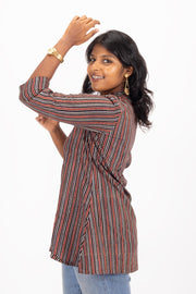 Multicolor Kutchi Handblock Printed Cotton Kurtis 10072401