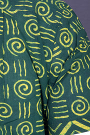 Indigo Handblock Print Pre-Washed Pure Cotton Shirt 10075465