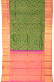 Forest Green Pure Zari Korvai Kanjivaram Silk Saree 10062638