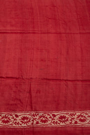  Mauve Printed Tussar Silk Saree 10076290