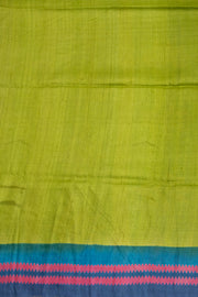Moss Green Printed Tussar Silk Saree with Geometric Motifs 10076448