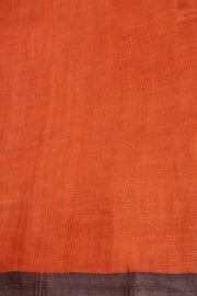 Winewood Brown Printed Tussar Silk Saree with Floral Motifs 10076452