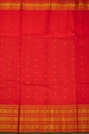 Green Gadwal Kuttu Silk Saree 10075417