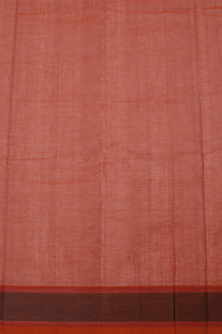 Orange Handloom Kanchi Cotton Saree - Avishya