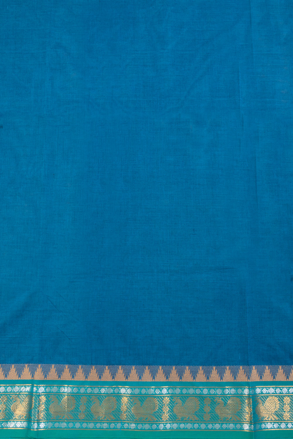 Blue Handwoven Kanchi Cotton Saree 10068696 - Avishya