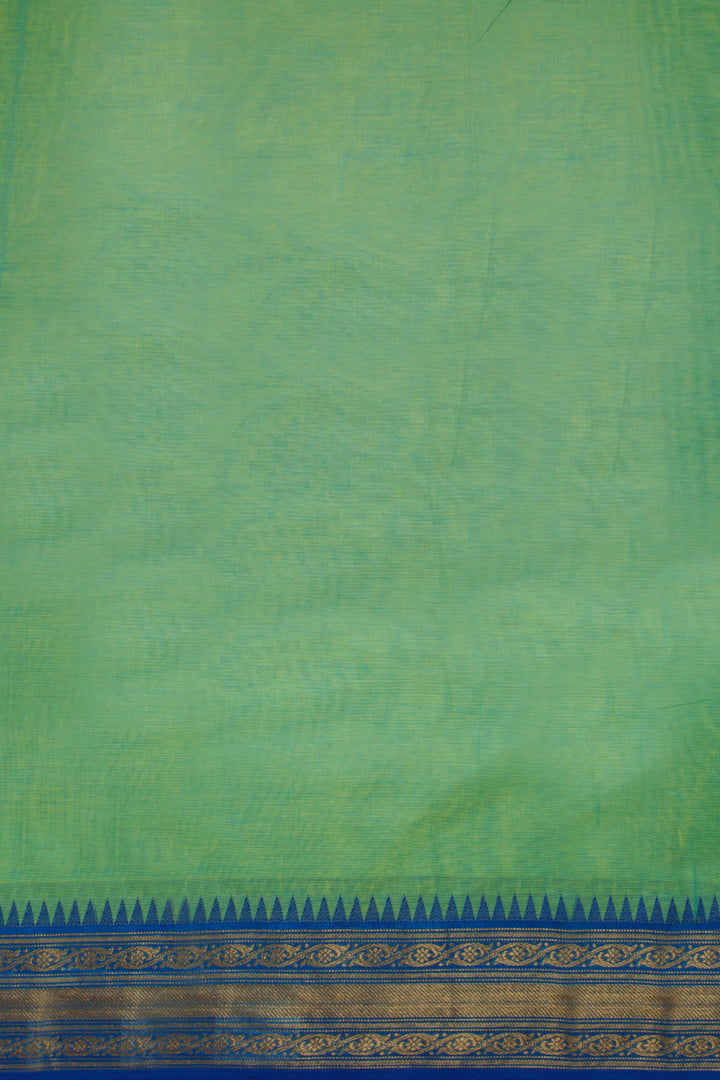 Green Handwoven Kanchi Cotton Saree 10069276 - Avishya
