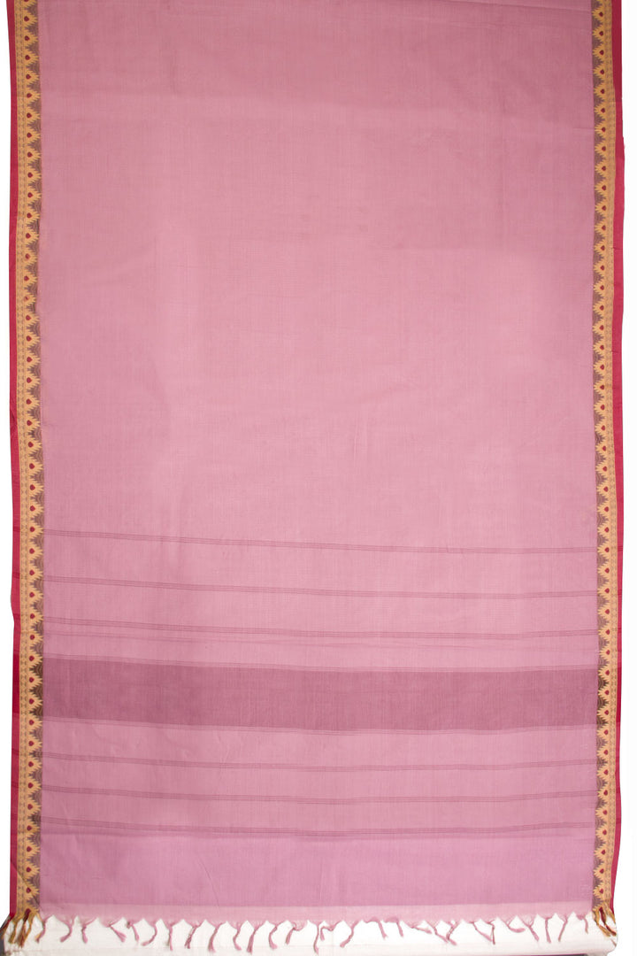 Mauve Handwoven Kanchi Cotton Saree 10069288 - Avishya