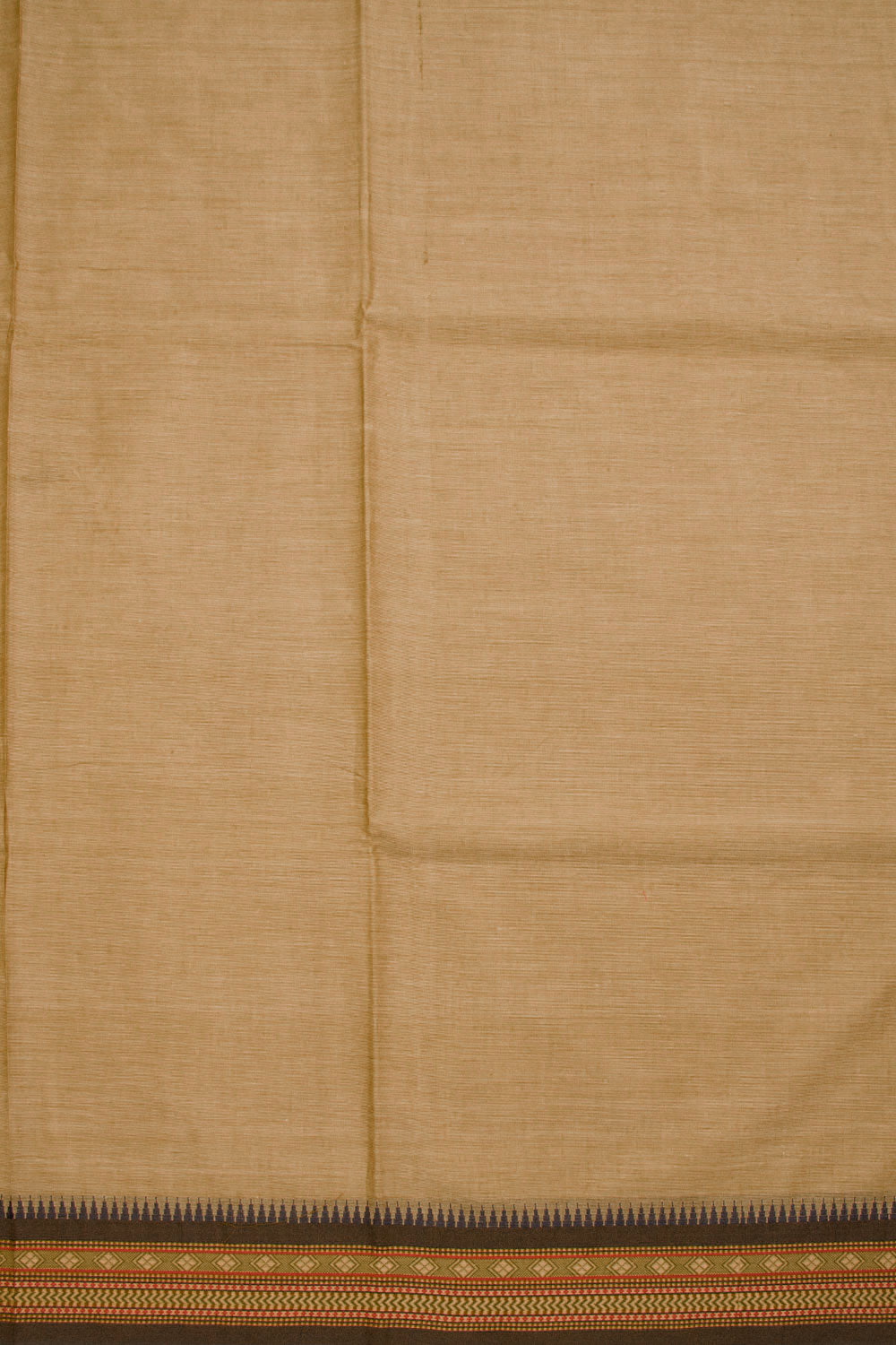 Brown Handwoven Kanchi Cotton Saree 10069299 - Avishya