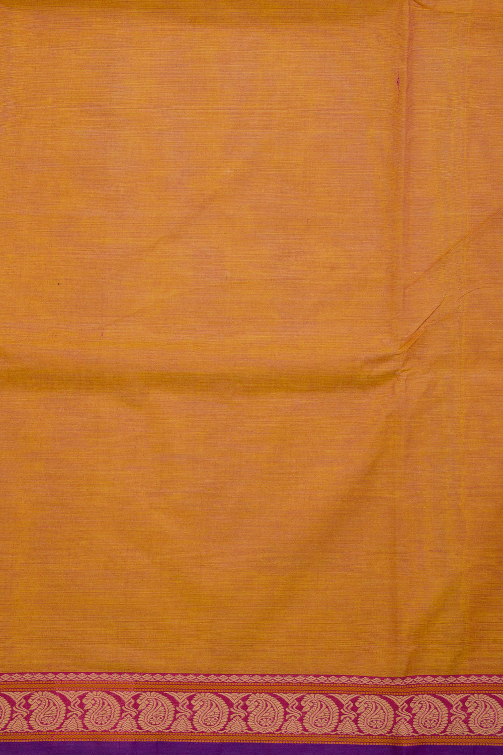 Orange Handwoven Kanchi Cotton Saree 10069303 - Avishya
