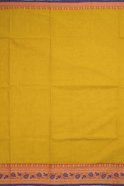Yellow Handwoven Kanchi Cotton Saree 10069383 - Avishya