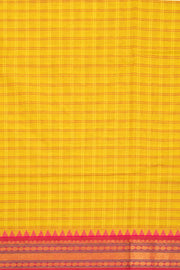 Yellow Handloom Kanchi Cotton Saree