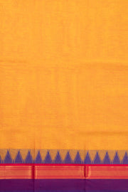 Orange Handloom Kanchi Cotton Saree 