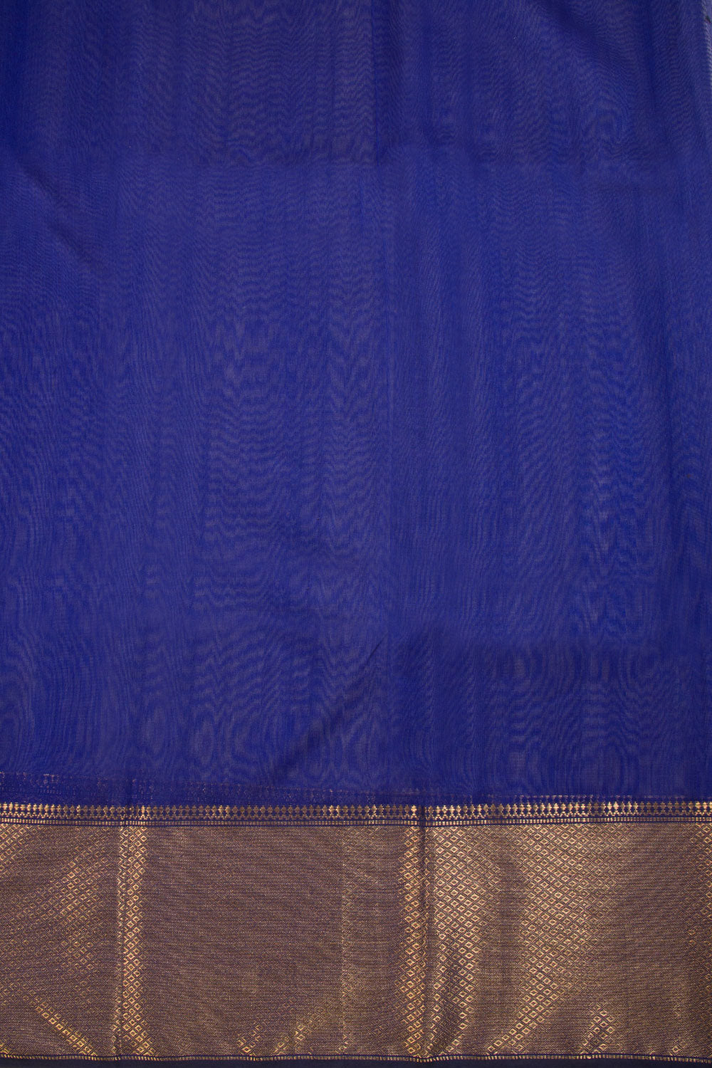 Blue Handloom Maheshwari Silk Cotton Saree 10068650