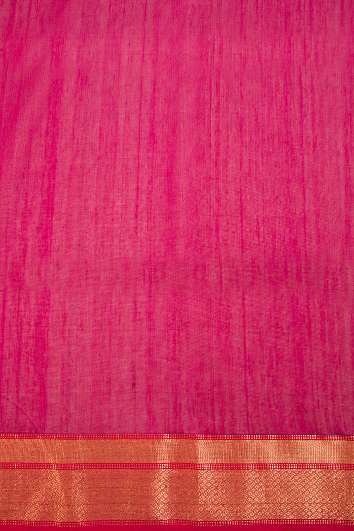 Pink Handloom Maheshwari Silk Cotton Saree 10068656 - Avishya