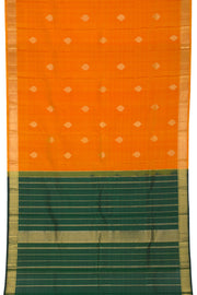 Pumpkin Orange Handloom Pure Zari Kanjivaram Saree 10062334
