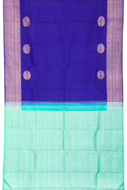 Navy Blue Handloom Pure Zari Kanjivaram Saree 10062336