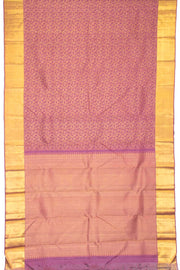 Turkish Rose Pure Zari Bridal Kanjivaram Silk Saree 10063060