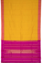 Turmeric Yellow Pure Zari Kanjivaram Silk Saree 10063320