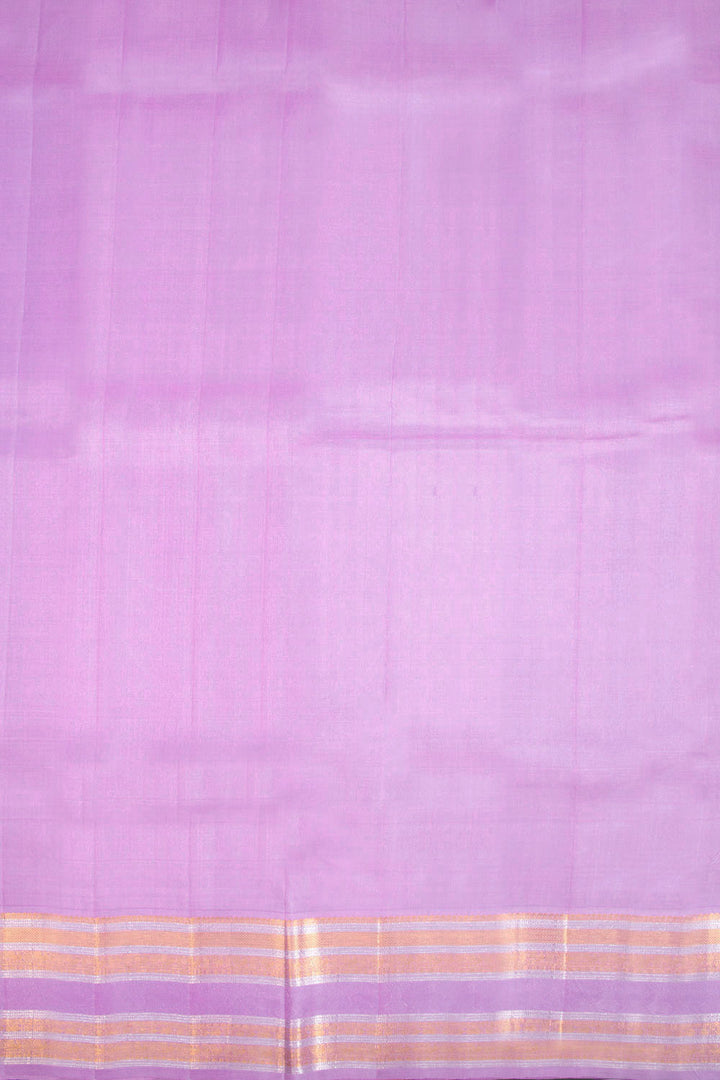 Purple Handloom Bridal Korvai Kanjivaram Silk Saree 10069178 - Avishya
