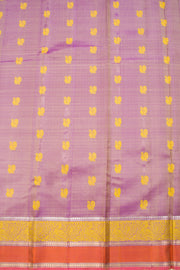 Musted Yellow Handloom Threadwork Kanjivaram Silk Saree 10069268 - Avishya